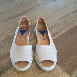 Verbena Cruz Flat Espadrilles in Perla - Sz 8.5
